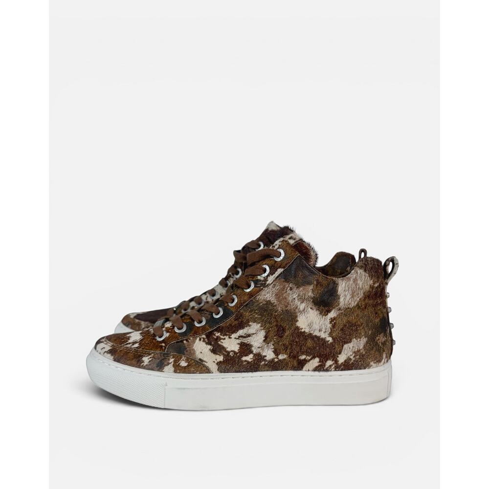 J/Slides Women's Ludlow Pony Calf Hair High Top Sneakers Sz 7.5
